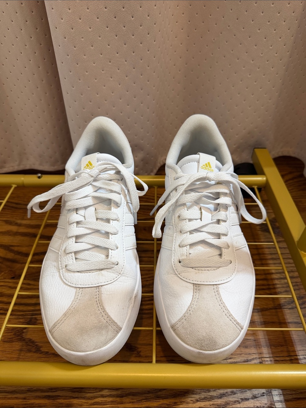 adidas White and Cream Women's Low-Top Sneakers